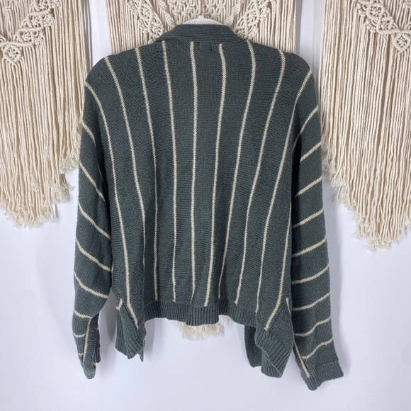 Uniqlo Grey Knit Striped oversized Cardigan - Picture 5 of 5